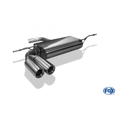 Sportschalldämpfer mit 2 Endrohren 76mm (Typ 13), inkl. (EG-) GENEHMIGUNG!