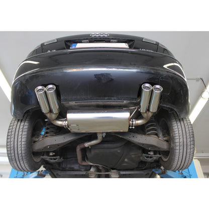 Sportschalldämpfer mit links/rechts je 2 Endrohre 76mm (Typ 13), inkl. (EG-) GENEHMIGUNG!