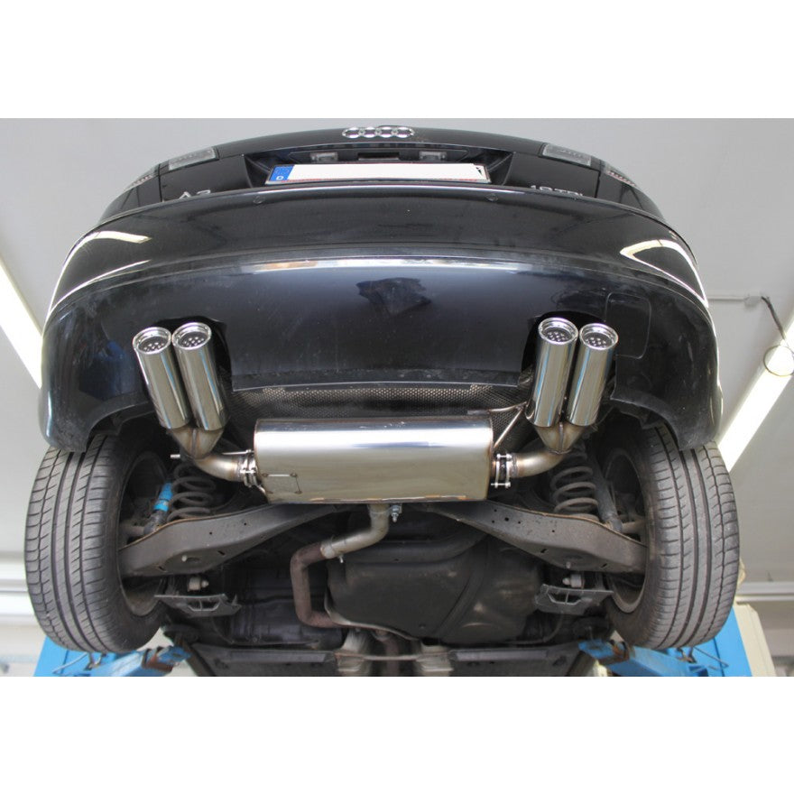 Sportschalldämpfer mit links/rechts je 2 Endrohre 76mm (Typ 13), inkl. (EG-) GENEHMIGUNG!