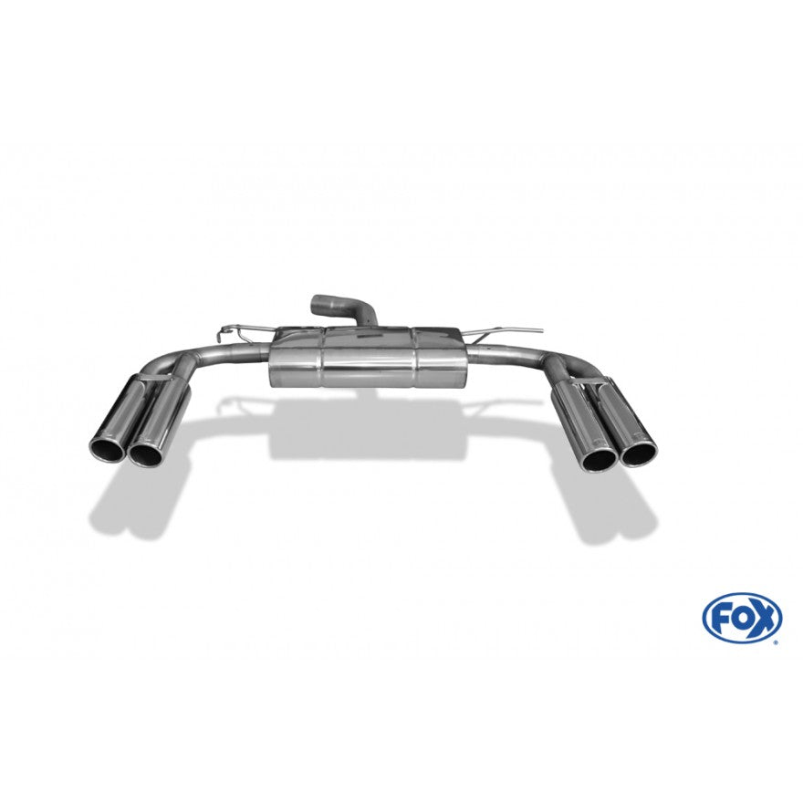 Sportschalldämpfer mit links/rechts je 2 Endrohren 90mm (Typ 16), inkl. (EG-) GENEHMIGUNG!