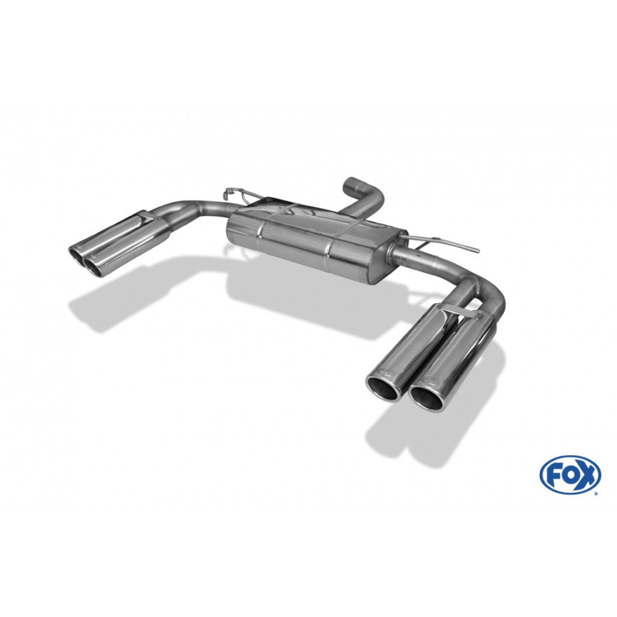 Sportschalldämpfer mit links/rechts je 2 Endrohren 90mm (Typ 16), inkl. (EG-) GENEHMIGUNG!