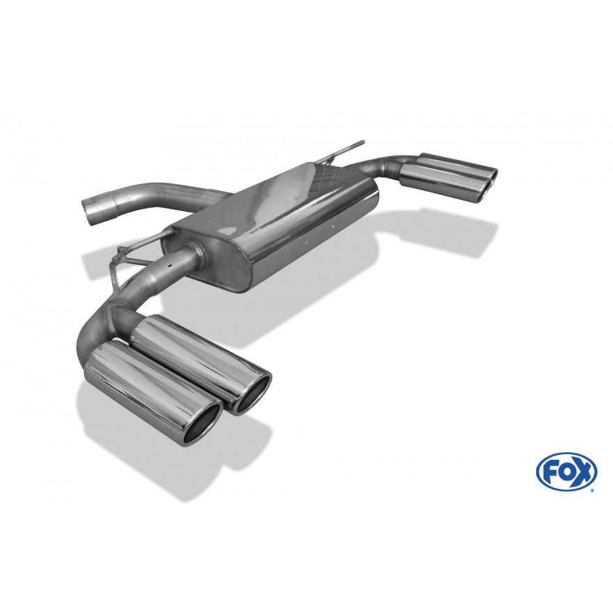 Sportschalldämpfer mit links/rechts je 2 Endrohren 88x74mm (Typ 32), inkl. (EG-) GENEHMIGUNG!