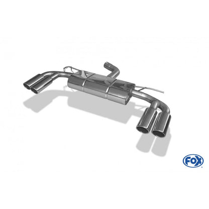 Sportschalldämpfer mit links/rechts je 2 Endrohren 88x74mm (Typ 32), inkl. (EG-) GENEHMIGUNG!
