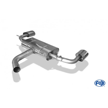 Sportschalldämpfer mit links/rechts je 1 Endrohr 140x90mm (Typ 44), inkl. (EG-) GENEHMIGUNG!