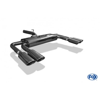 Sportschalldämpfer mit links/rechts je 2 Endrohren 106x71mm (Typ 44), inkl. (EG-) GENEHMIGUNG!