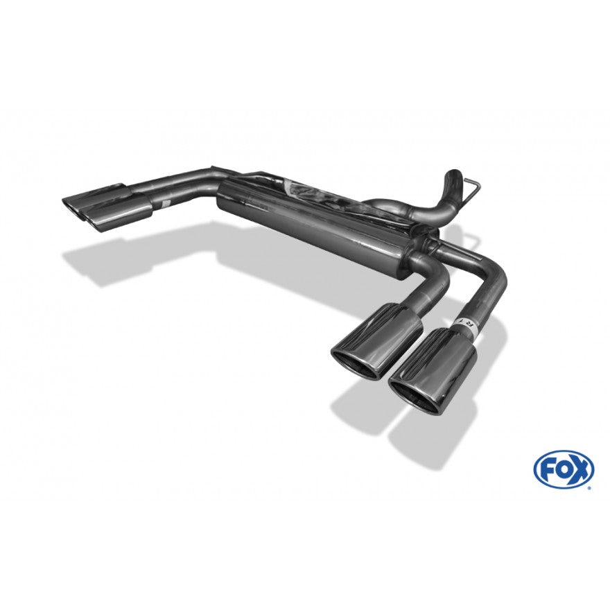 Sportschalldämpfer mit links/rechts je 2 Endrohren 106x71mm (Typ 44), inkl. (EG-) GENEHMIGUNG!