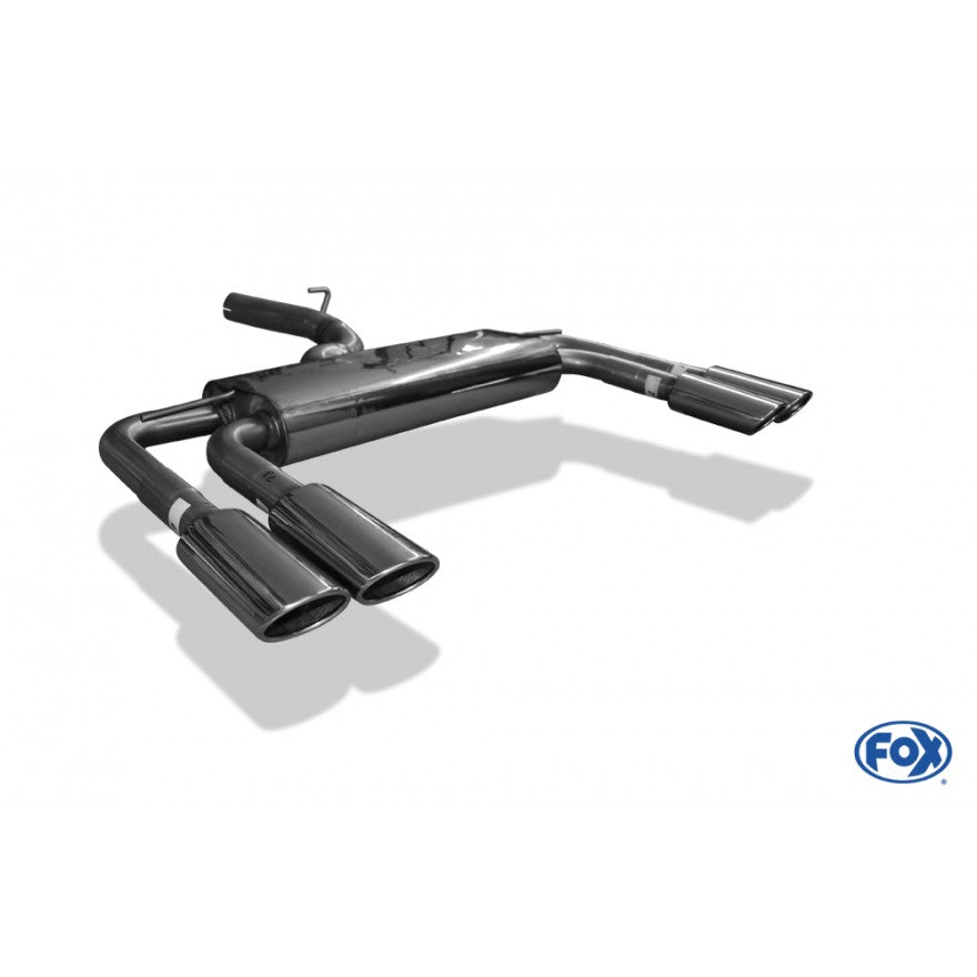Sportschalldämpfer mit links/rechts je 2 Endrohren 106x71mm (Typ 44), inkl. (EG-) GENEHMIGUNG!