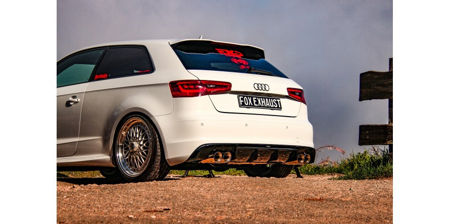 Sportschalldämpfer mit links/rechts je 2 Endrohren 90mm (Typ 25), inkl. (EG-) GENEHMIGUNG!