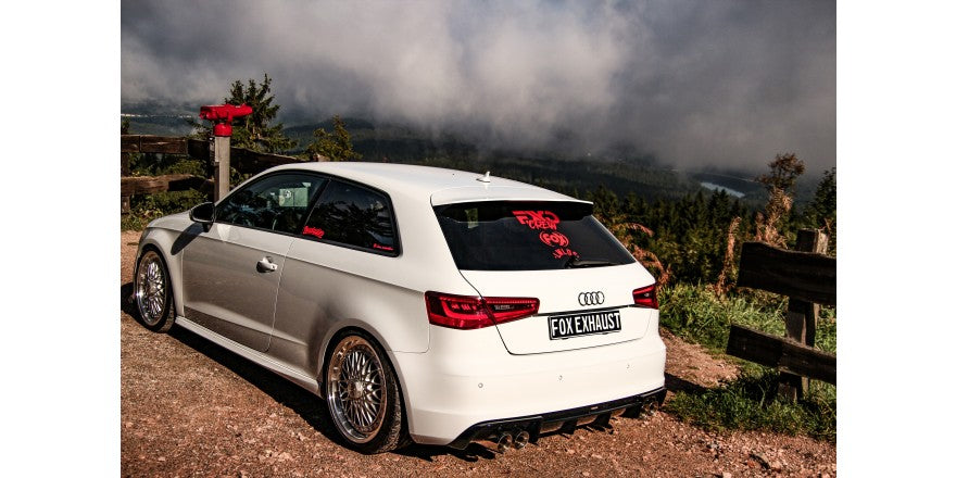 Sportschalldämpfer mit links/rechts je 2 Endrohren 90mm (Typ 25), inkl. (EG-) GENEHMIGUNG!