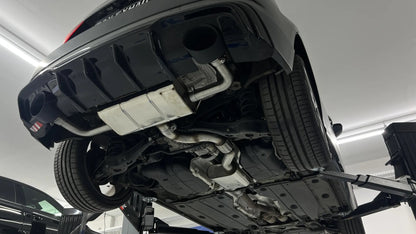 Halbanlage mit links/rechts je 1 Endrohr 160x130mm (Typ 38) schwarz, inkl. (EG-) GENEHMIGUNG!