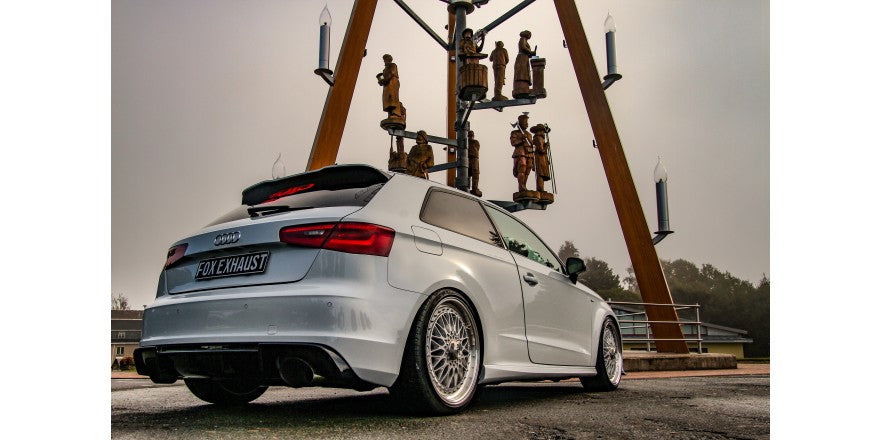 Sportschalldämpfer mit links/rechts je 1 Endrohr 160x130mm (Typ 38), inkl. (EG-) GENEHMIGUNG!