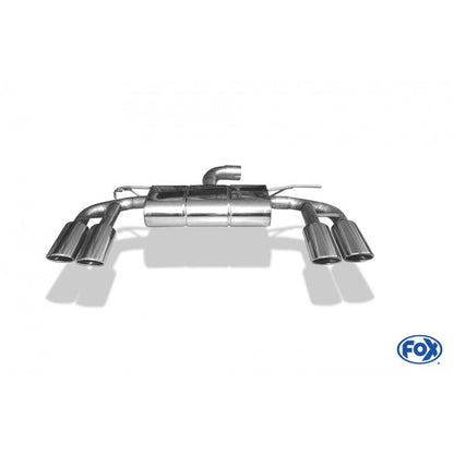 Sportschalldämpfer mit links/rechts je 2 Endrohren 106x71mm (Typ 44), inkl. (EG-) GENEHMIGUNG!