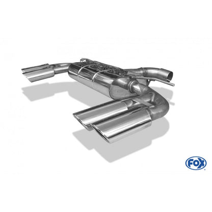 Sportschalldämpfer mit links/rechts je 2 Endrohren 106x71mm (Typ 44), inkl. (EG-) GENEHMIGUNG!