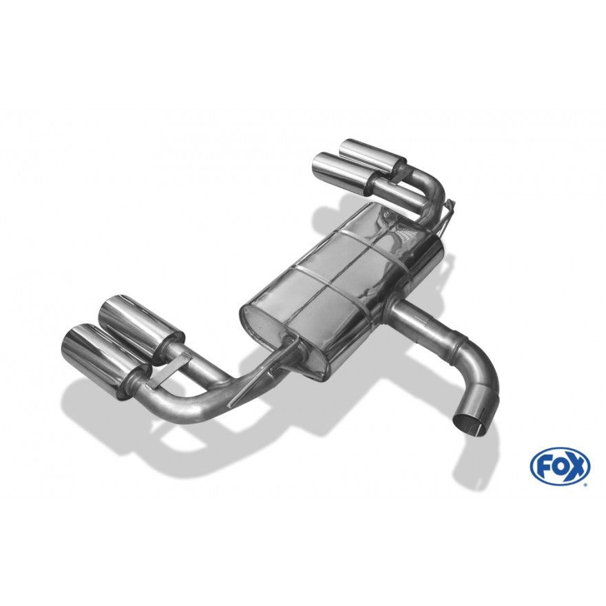 Sportschalldämpfer mit links/rechts je 2 Endrohren 106x71mm (Typ 44), inkl. (EG-) GENEHMIGUNG!