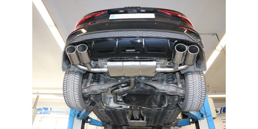 Sportschalldämpfer mit links/rechts je 2 Endrohren 115x85mm (Typ 32), inkl. (EG-) GENEHMIGUNG!