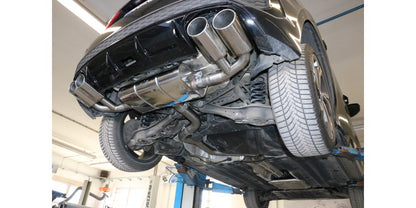 Sportschalldämpfer mit links/rechts je 2 Endrohren 115x85mm (Typ 32), inkl. (EG-) GENEHMIGUNG!