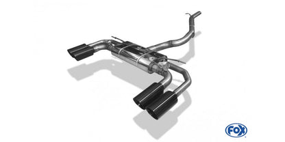 Halbanlage ab OPF mit links/rechts je 2x100mm (Typ 25) schwarz emailliert, inkl. (EG-) GENEHMIGUNG!