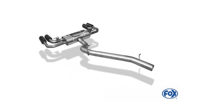 Halbanlage ab OPF mit links/rechts je 2x100mm (Typ 25) schwarz emailliert, inkl. (EG-) GENEHMIGUNG!