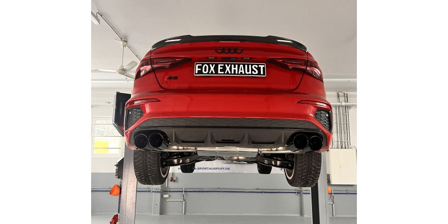 Halbanlage ab OPF mit links/rechts je 2x100mm (Typ 25) schwarz emailliert, inkl. (EG-) GENEHMIGUNG!