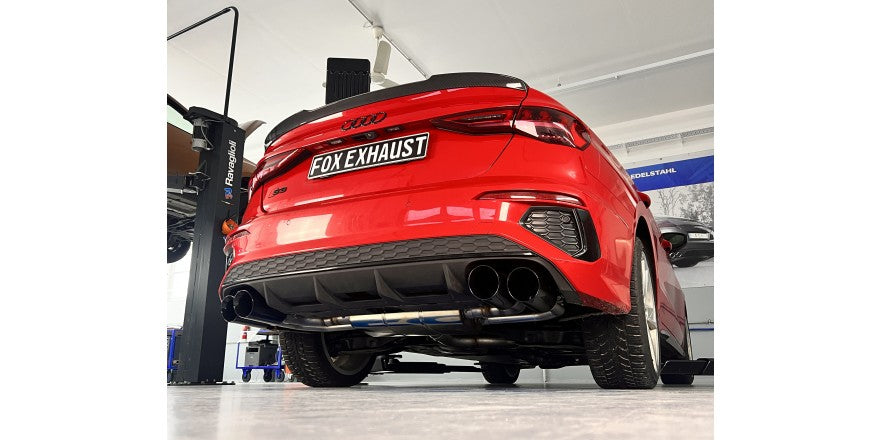 Halbanlage ab OPF mit links/rechts je 2x100mm (Typ 25) schwarz emailliert, inkl. (EG-) GENEHMIGUNG!