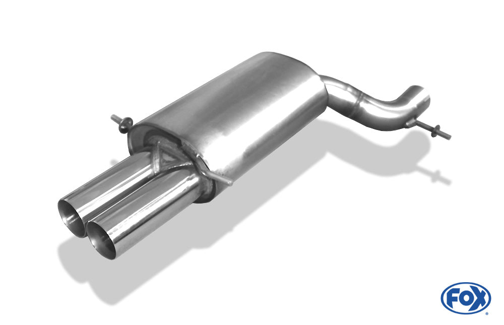 Sportschalldämpfer mit 2 Endrohren 76mm (Typ 10), inkl. (EG-) GENEHMIGUNG!