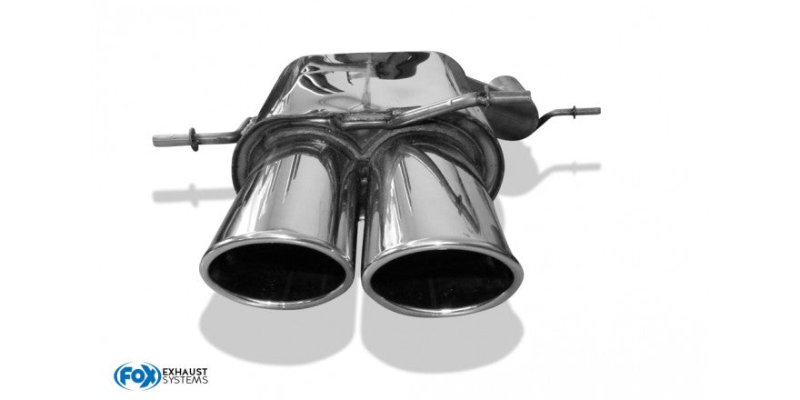 Sportschalldämpfer mit 2 Endrohren 106x71mm (Typ 32), inkl. (EG-) GENEHMIGUNG!