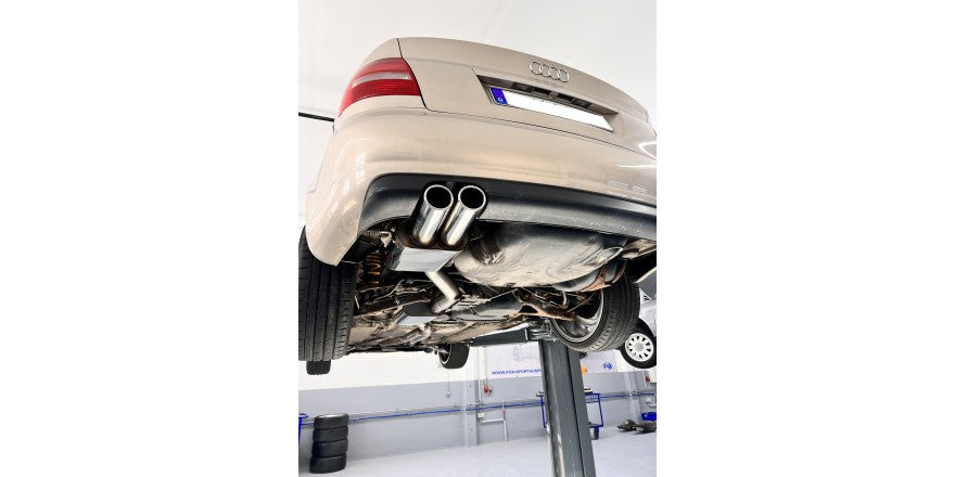 Sportschalldämpfer mit 2 Endrohren 88x74mm seitlich versetzt (Typ 32), inkl. (EG-) GENEHMIGUNG!