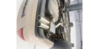 Sportschalldämpfer mit 2 Endrohren 88x74mm seitlich versetzt (Typ 32), inkl. (EG-) GENEHMIGUNG!