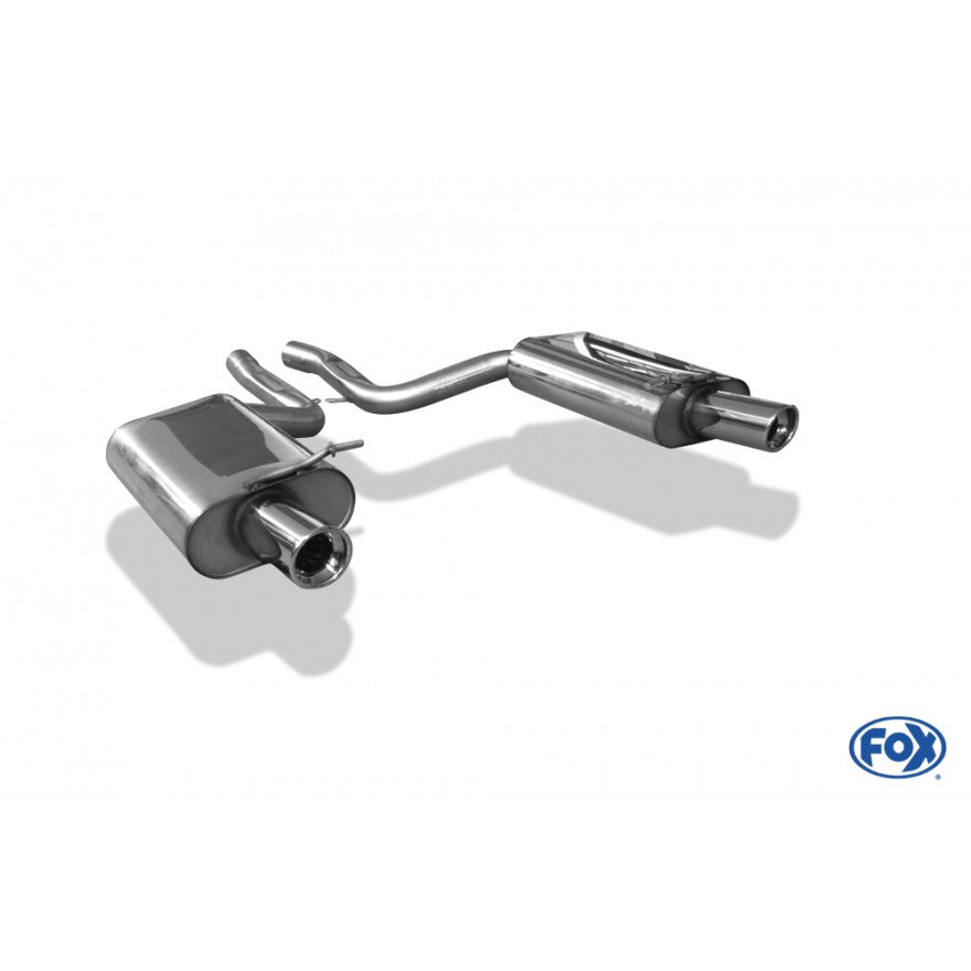 Sportschalldämpfer mit links/rechts je 1 Endrohr 90mm (Typ 17), mit TÜV-Teilegutachten!