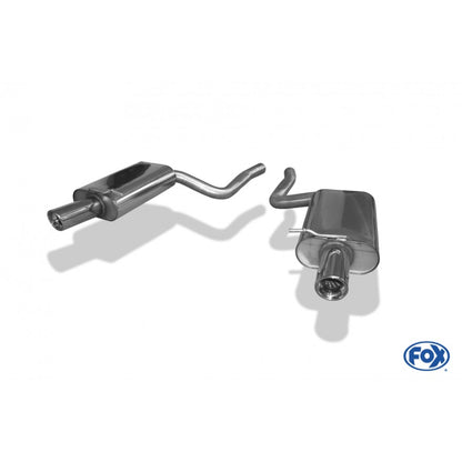 Sportschalldämpfer mit links/rechts je 1 Endrohr 90mm (Typ 17), mit TÜV-Teilegutachten!