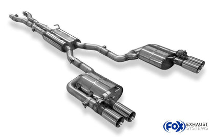 Halbanlage mit links/rechts je 2 Endrohren 80mm (Typ 24), inkl. (EG-) GENEHMIGUNG!