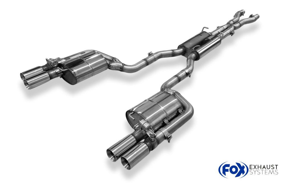 Halbanlage mit links/rechts je 2 Endrohren 80mm (Typ 24), inkl. (EG-) GENEHMIGUNG!