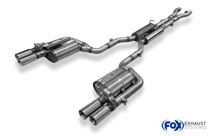 Halbanlage mit links/rechts je 2 Endrohren 80mm (Typ 24), inkl. (EG-) GENEHMIGUNG!