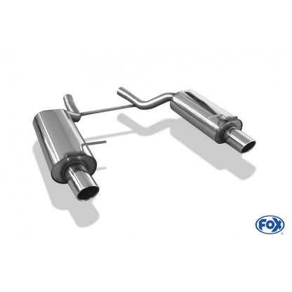 Sportschalldämpfer mit links/rechts je 1 Endrohr 100mm (Typ 16), inkl. TÜV-Teilegutachten!