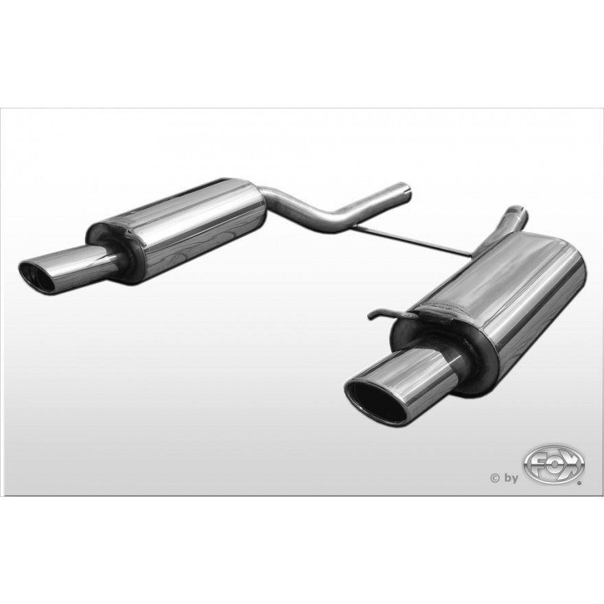 Sportschalldämpfer mit links/rechts je 1 Endrohr 115x85mm (Typ 32), inkl. TÜV-Teilegutachten!