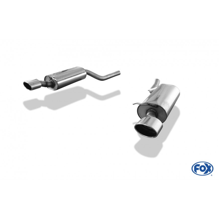 Sportschalldämpfer mit links/rechts je 1 Endrohr 140x90mm (Typ 32), inkl. TÜV-Teilegutachten!