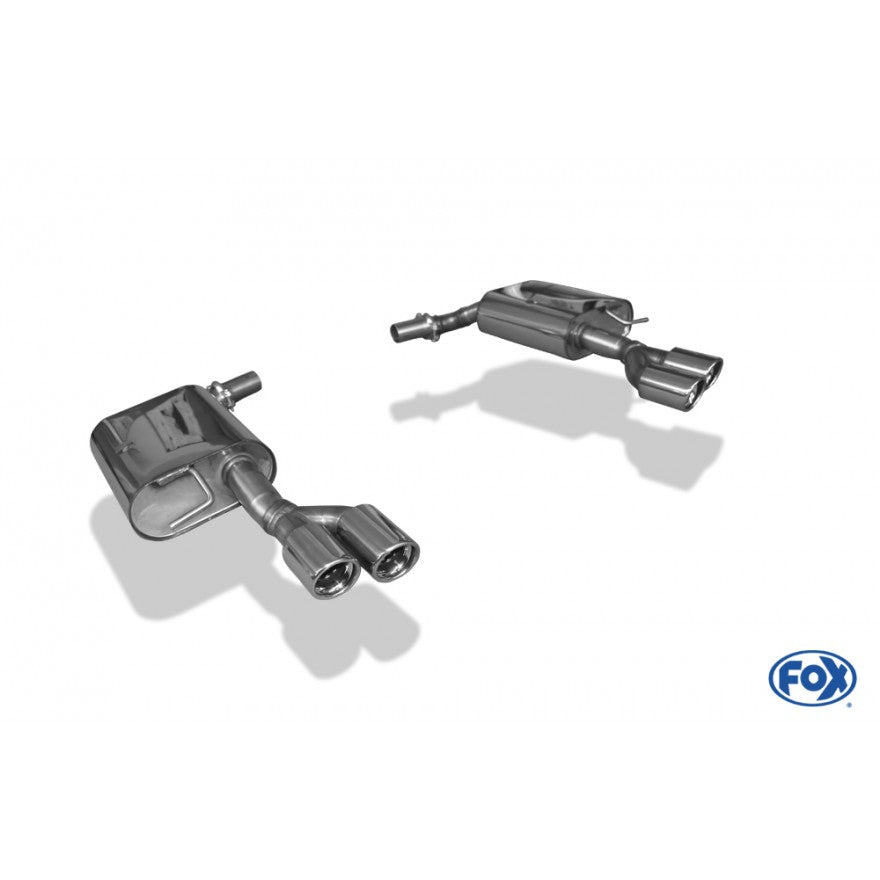 Sportschalldämpfer mit links/rechts je 2 Endrohren 76mm (Typ 17), inkl. (EG-) GENEHMIGUNG!