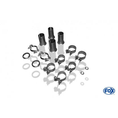 Sportschalldämpfer mit links/rechts je 2 Endrohren 76mm (Typ 17), inkl. (EG-) GENEHMIGUNG!