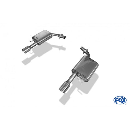 Sportschalldämpfer mit links/rechts je 1 Endrohr 90mm (Typ 17), inkl. (EG-) GENEHMIGUNG!