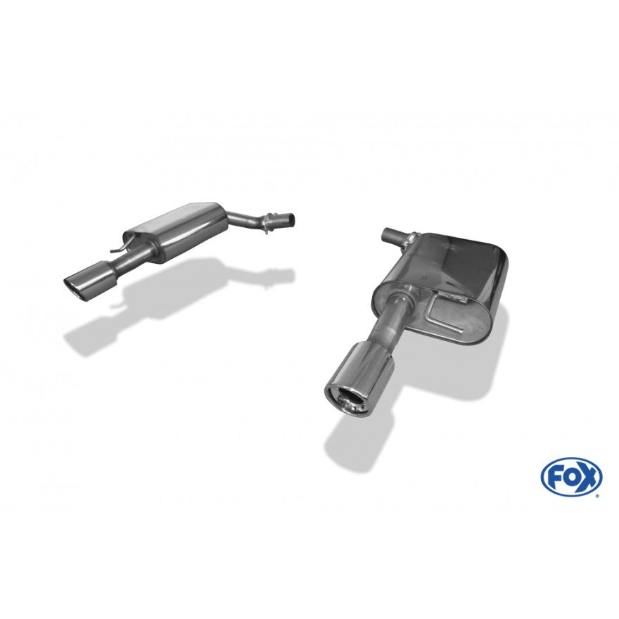 Sportschalldämpfer mit links/rechts je 1 Endrohr 90mm (Typ 17), inkl. (EG-) GENEHMIGUNG!