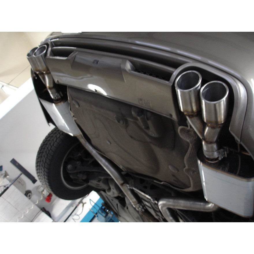 Sportschalldämpfer mit links/rechts je 2 Endrohren 76mm (Typ 17), inkl. (EG-) GENEHMIGUNG!