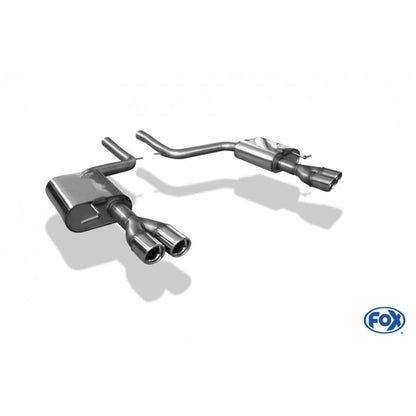 Sportschalldämpfer mit links/rechts je 2 Endrohren 76mm (Typ 17), inkl. (EG-) GENEHMIGUNG!