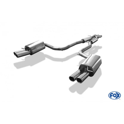 Sportschalldämpfer mit links/rechts je 2 Endrohren 80mm (Typ 16), inkl. (EG-) GENEHMIGUNG!
