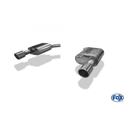 Sportschalldämpfer mit links/rechts je 1 Endrohr 100mm (Typ 16), inkl. (EG-) GENEHMIGUNG!