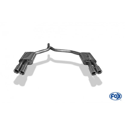 Sportschalldämpfer mit links/rechts je 2 Endrohren 90mm (Typ 13), inkl. (EG-) GENEHMIGUNG!