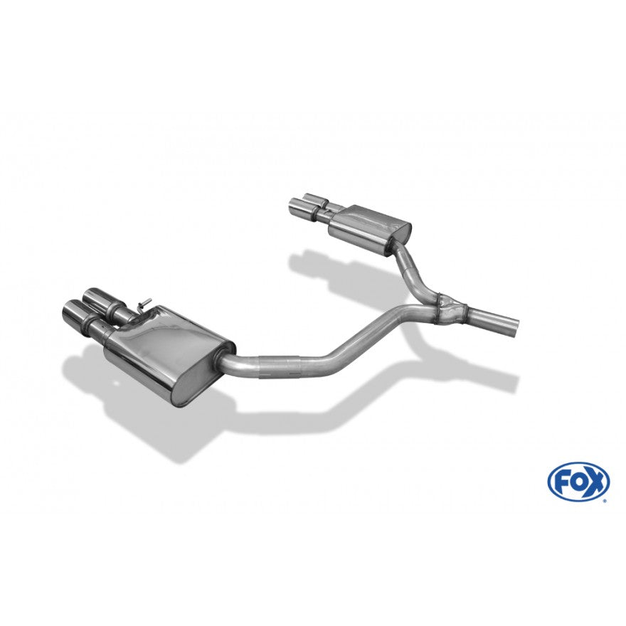 Sportschalldämpfer mit links/rechts je 2 Endrohren 90mm (Typ 16), inkl. (EG-) GENEHMIGUNG!