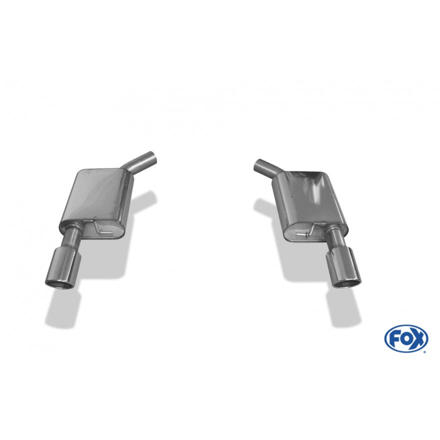 Sportschalldämpfer mit links/rechts je 1 Endrohr 100mm (Typ 16), inkl. (EG-) GENEHMIGUNG!