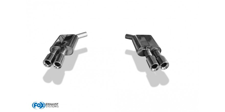 Sportschalldämpfer mit links/rechts je 2 Endrohren 90mm (Typ 13), inkl. (EG-) GENEHMIGUNG!