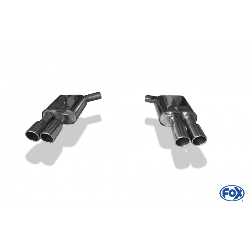 Sportschalldämpfer mit links/rechts je 2 Endrohren 90mm (Typ 16), inkl. (EG-) GENEHMIGUNG!