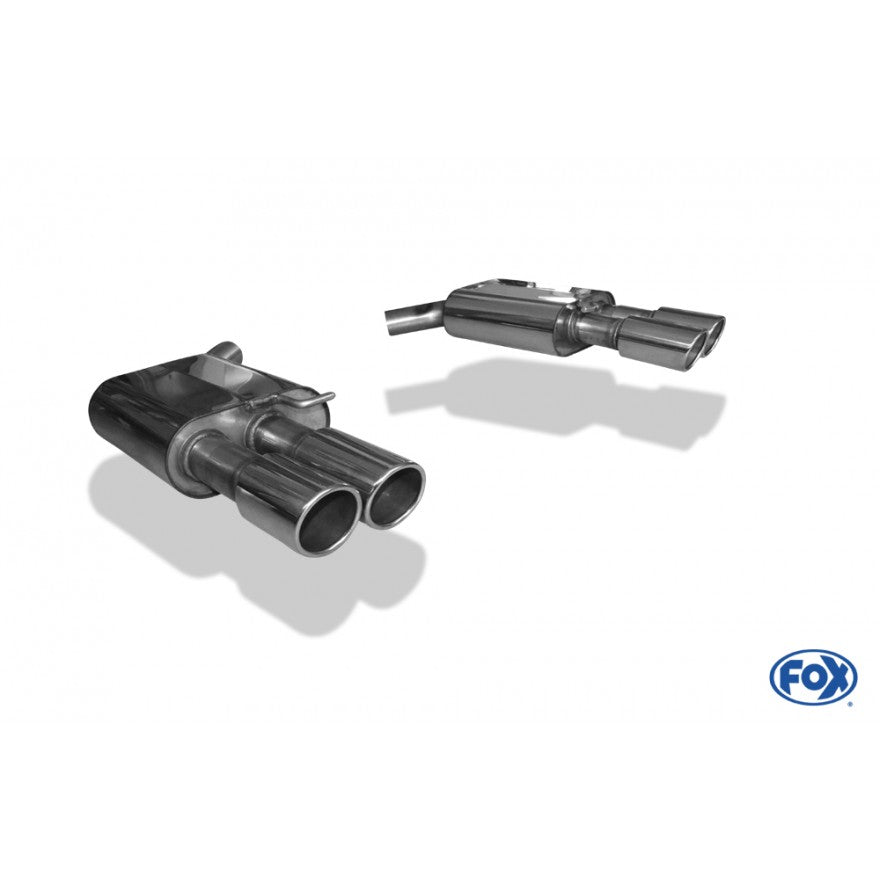 Sportschalldämpfer mit links/rechts je 2 Endrohren 90mm (Typ 16), inkl. (EG-) GENEHMIGUNG!